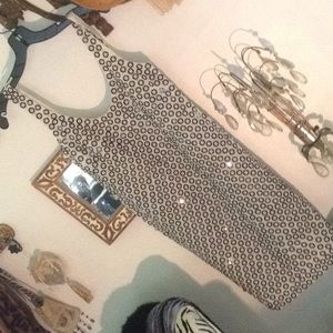 Silk and donut sequins dress